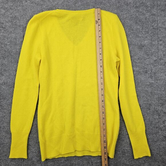 Alex Marie Sweater Womens Small Yellow V Neck Cashmere Pullover Lightweight Soft - Picture 4 of 5